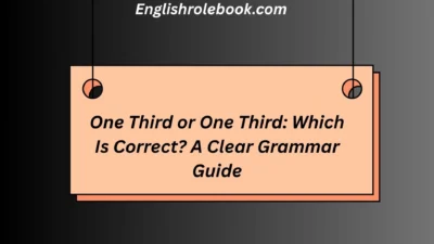 One Third or One Third