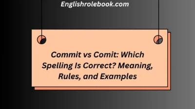 Commit vs Comit